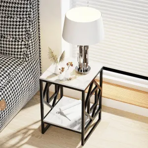 2-Tier Square Shape Modern Designer End Side Table