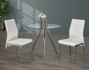 3-Piece Dining Set - White