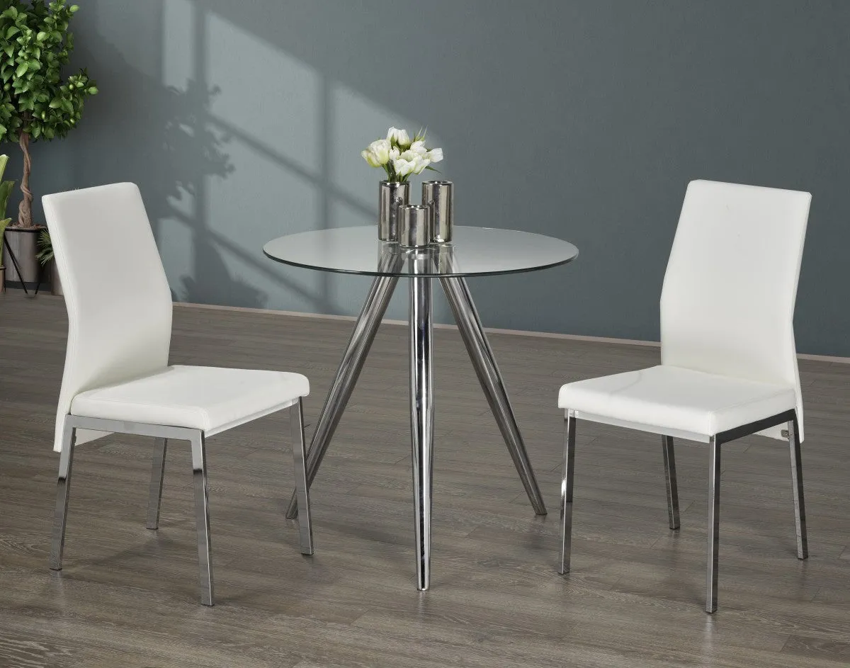 3-Piece Dining Set - White