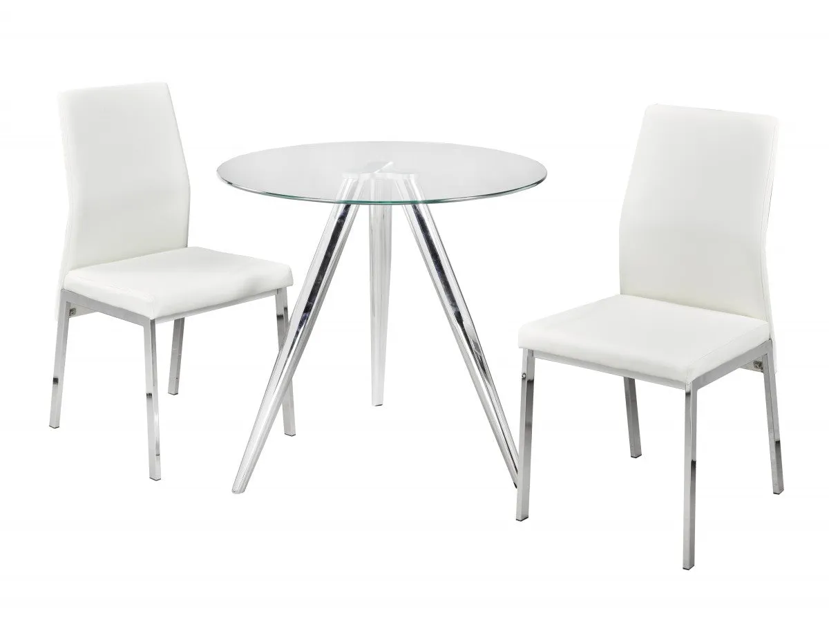 3-Piece Dining Set - White