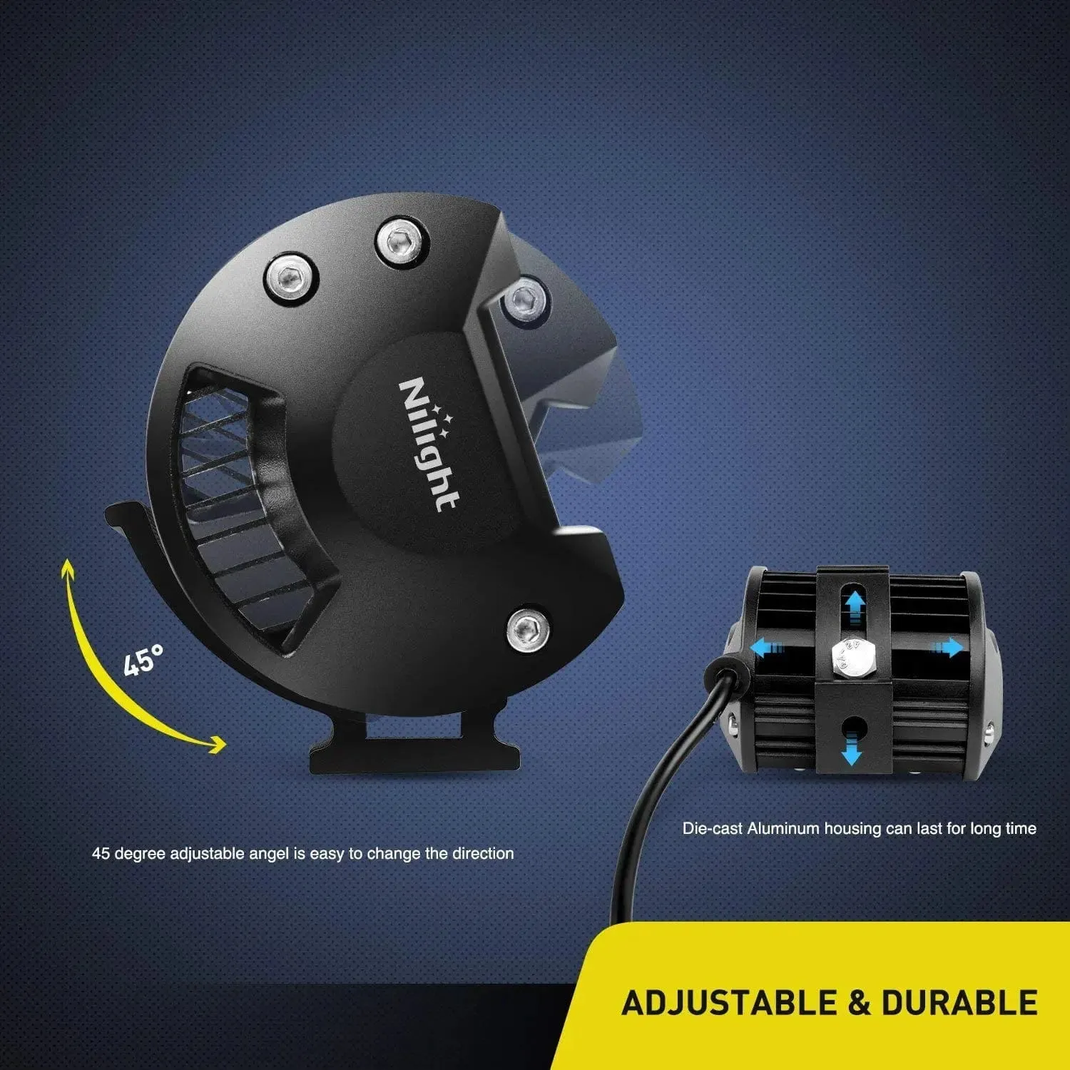 4 Inch 60W Triple Row Spot Flood LED Pods (Pair)