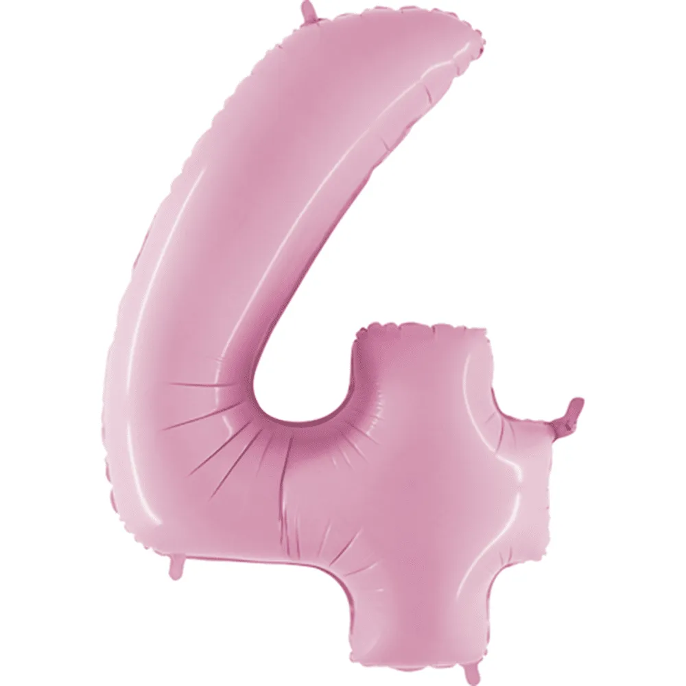 40" Number Balloons, Baby Pink - 10 Options
