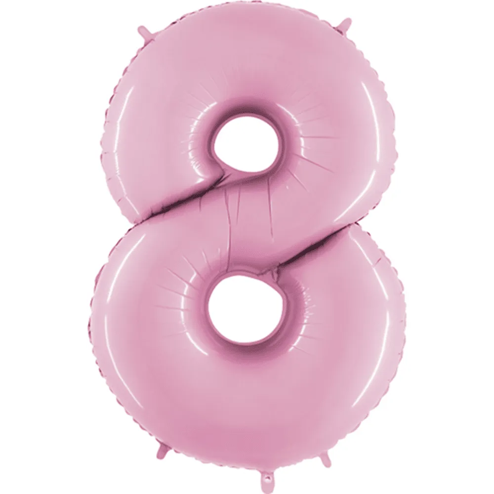 40" Number Balloons, Baby Pink - 10 Options