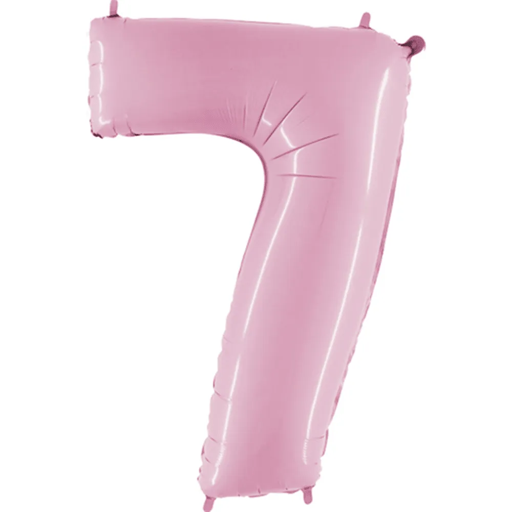 40" Number Balloons, Baby Pink - 10 Options