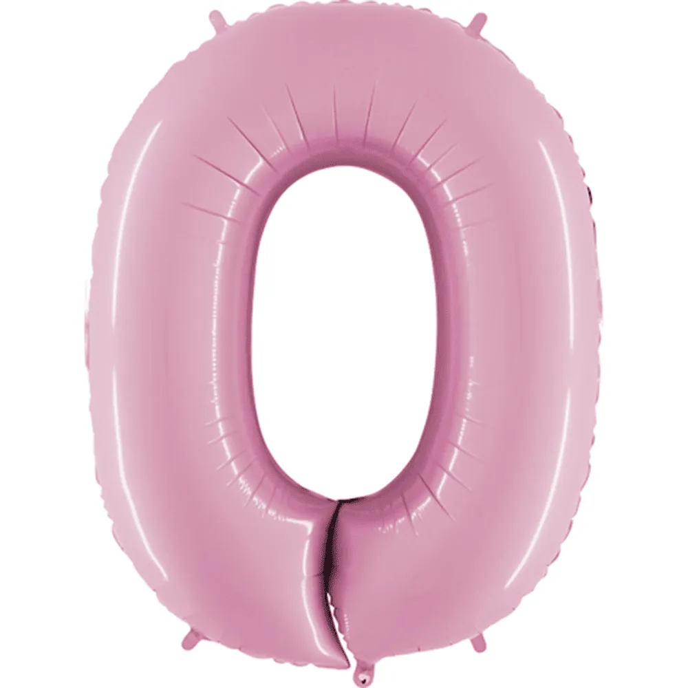 40" Number Balloons, Baby Pink - 10 Options