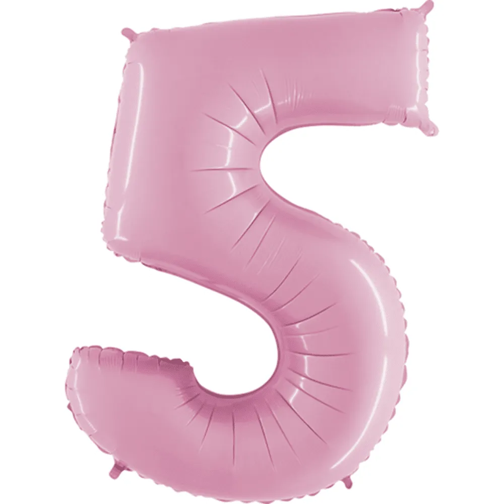 40" Number Balloons, Baby Pink - 10 Options