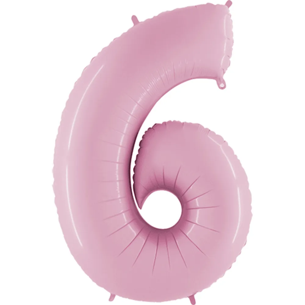 40" Number Balloons, Baby Pink - 10 Options