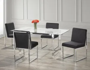 5-Piece Dining Set - Black