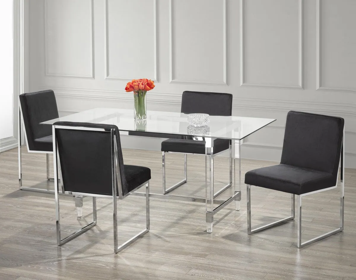 5-Piece Dining Set - Black
