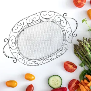 5138 Multipurpose Stainless Steel Modern Fruit and Vegetable Basket (1 Pc)