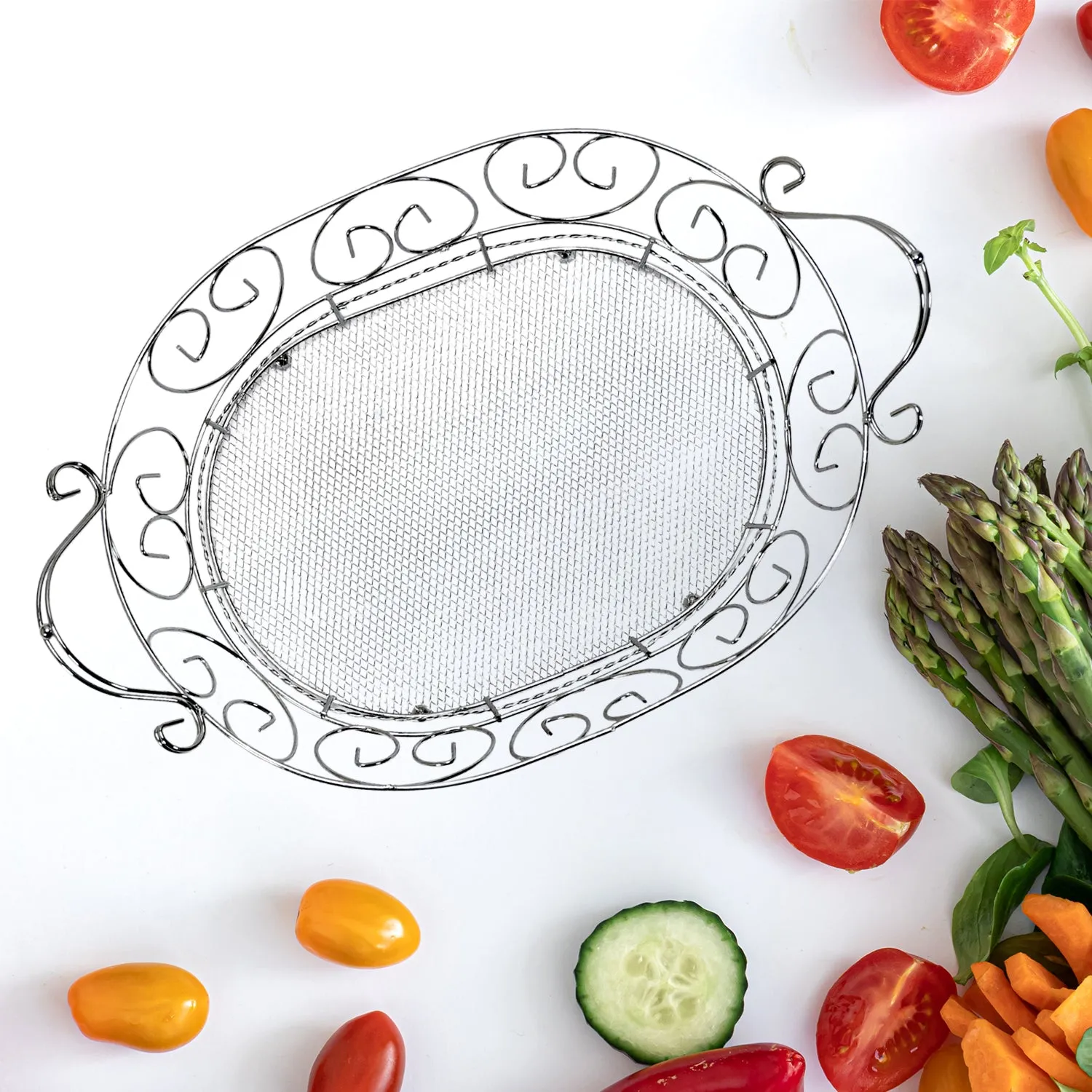 5138 Multipurpose Stainless Steel Modern Fruit and Vegetable Basket (1 Pc)