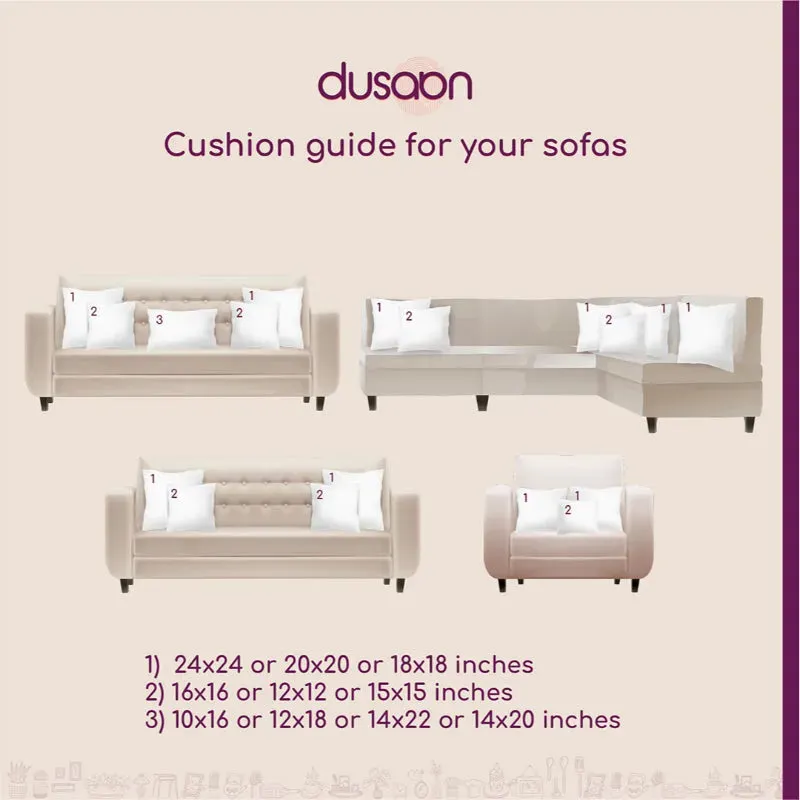 Abhay Polyester Cushion Cover | Single | 16 x 16 inches