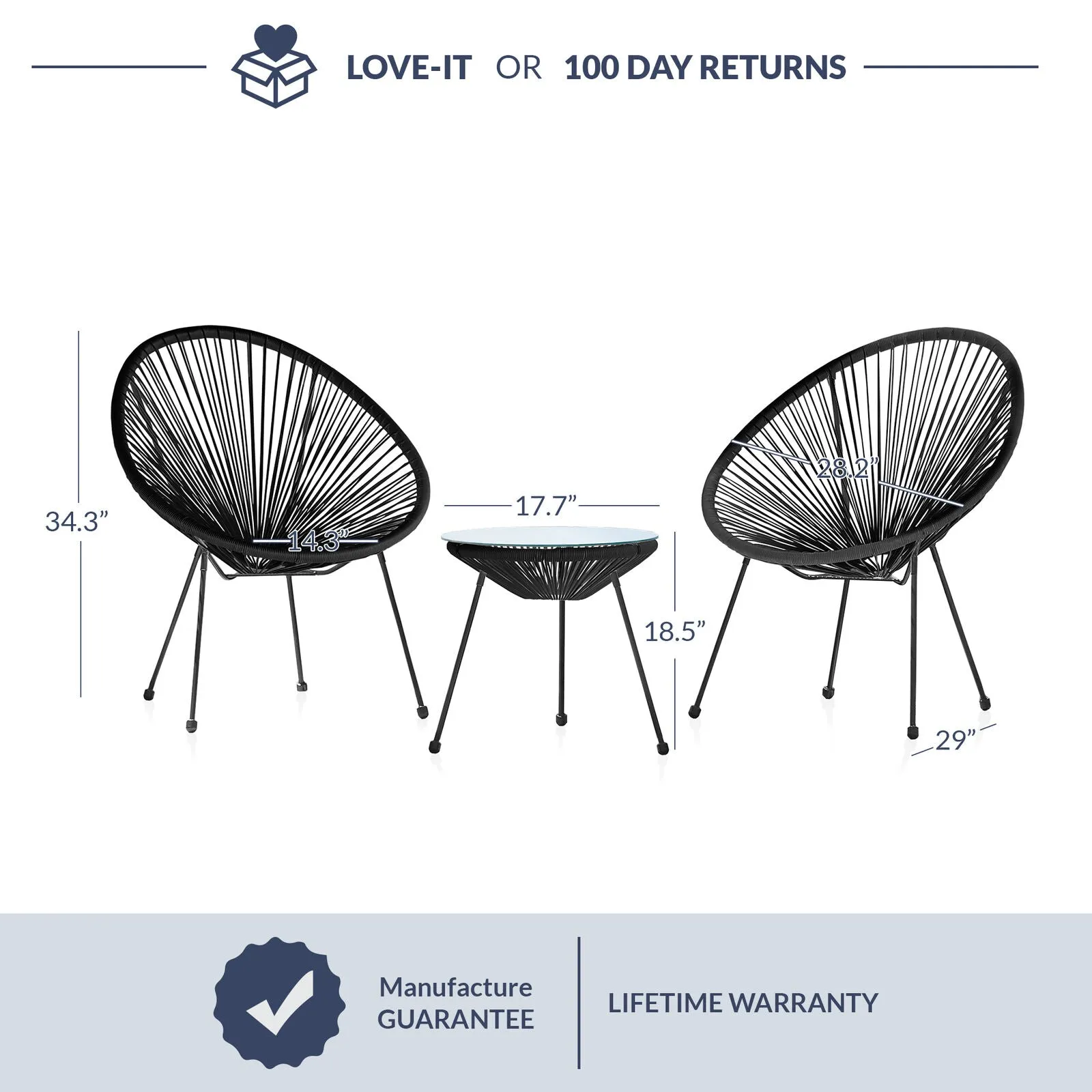 Acapulco Patio Bistro Set