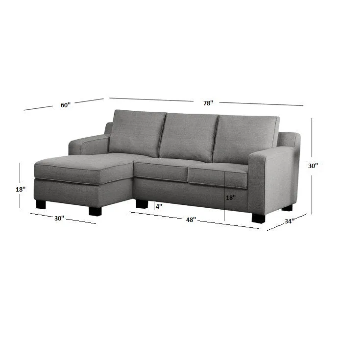 Adorn Homez Huckaby L Shape Sofa (4 Seater) in Fabric