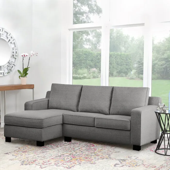 Adorn Homez Huckaby L Shape Sofa (4 Seater) in Fabric