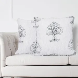 Aitana  Printed Cotton Cushion Covers | Set Of 2 | 12 x 12 Inches | Multiple Colors