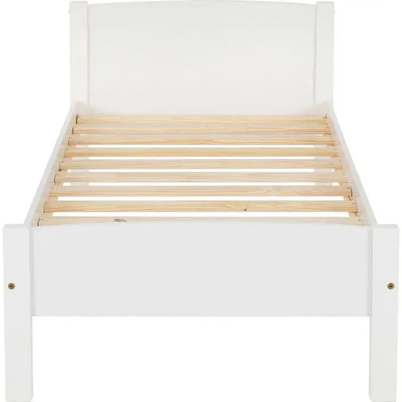 Amber Wooden Bed Frame - White & Grey Available - 3ft Single Bed