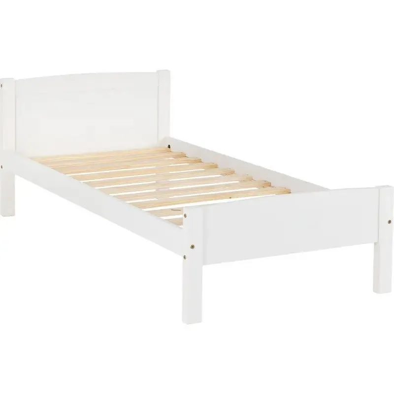 Amber Wooden Bed Frame - White & Grey Available - 3ft Single Bed