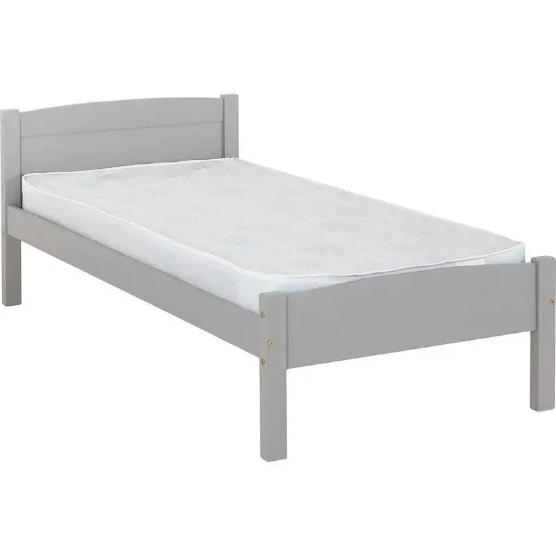 Amber Wooden Bed Frame - White & Grey Available - 3ft Single Bed