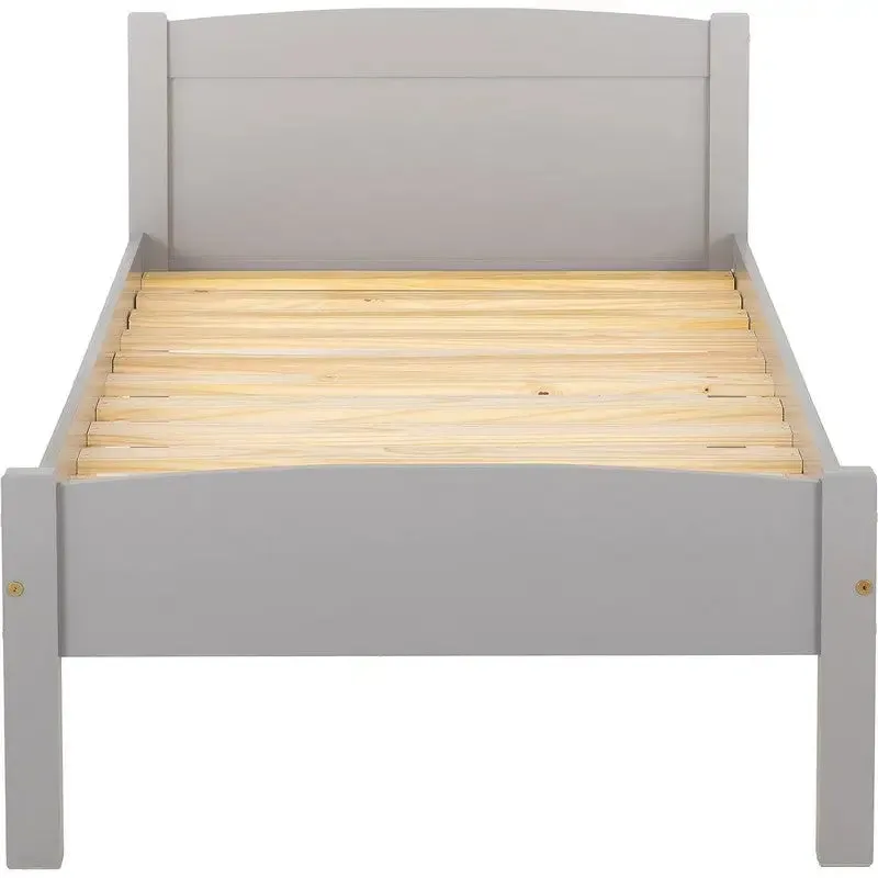Amber Wooden Bed Frame - White & Grey Available - 3ft Single Bed
