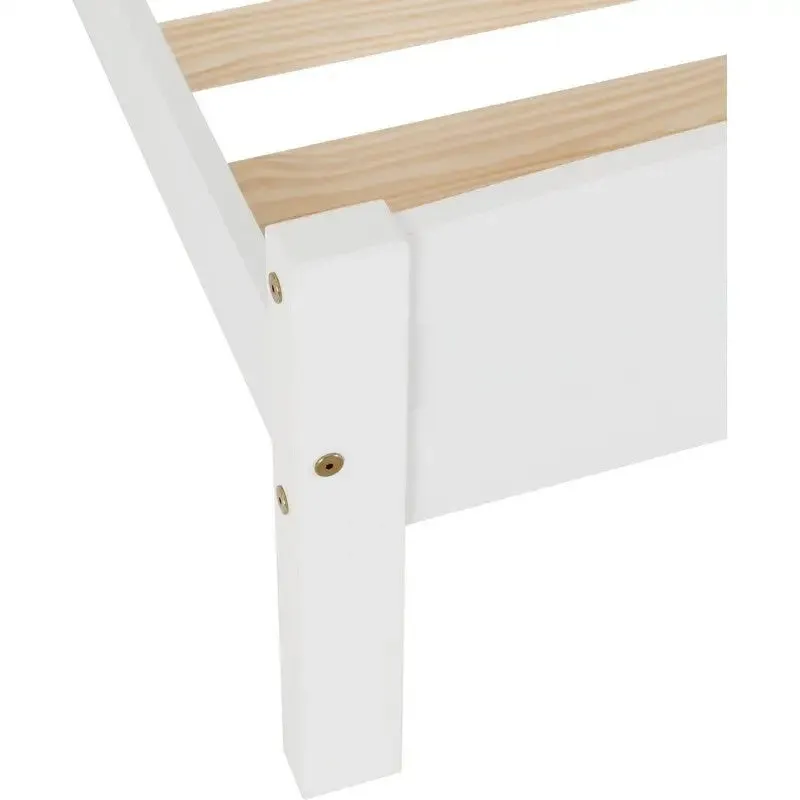 Amber Wooden Bed Frame - White & Grey Available - 3ft Single Bed