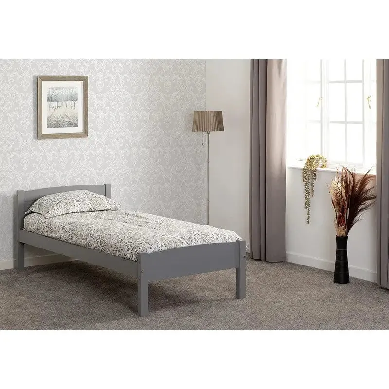 Amber Wooden Bed Frame - White & Grey Available - 3ft Single Bed