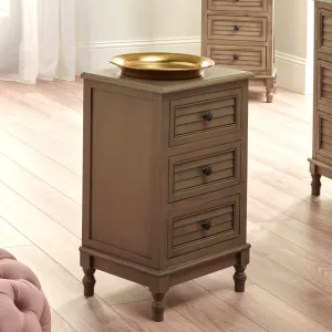 Ashwell Taupe Pine 3 Drawer Wood Unit