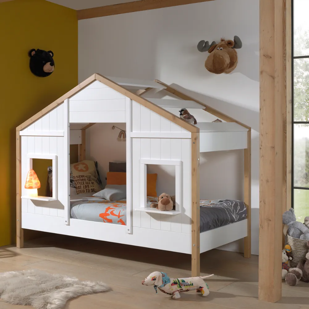 BABS 90 House Bed in White & Natural