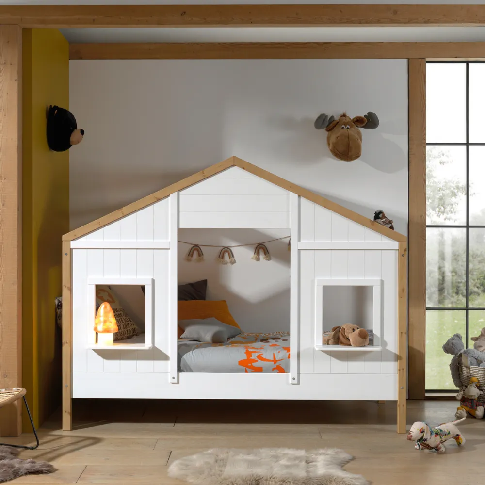 BABS 90 House Bed in White & Natural