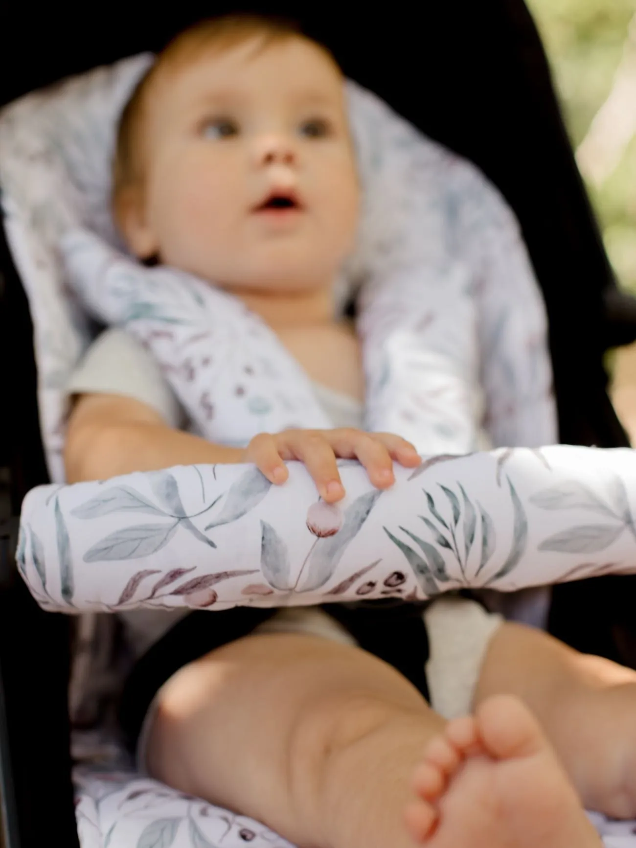 Bambella Designs Pram Bar Cover | Botanical