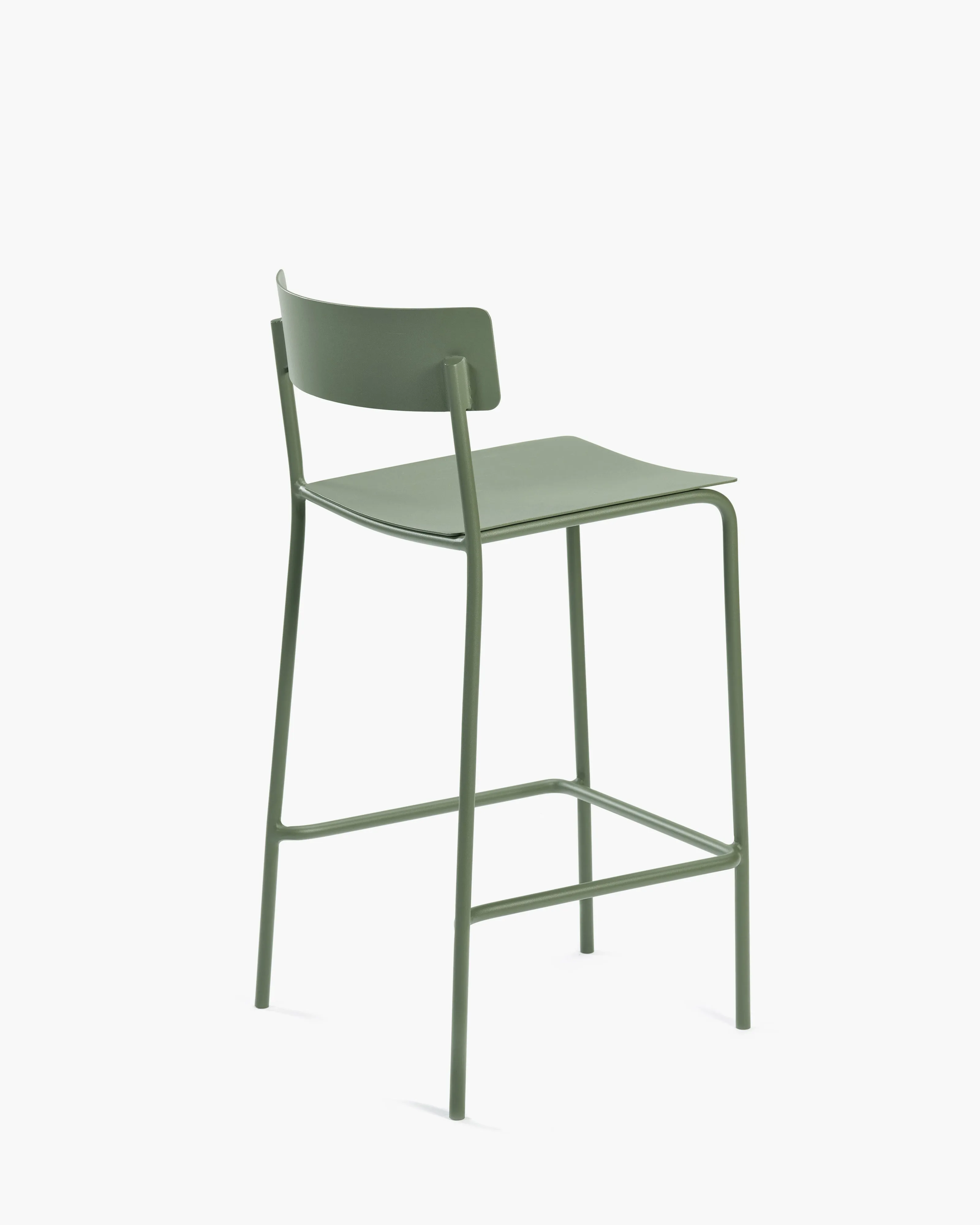 Bar stool aluminium eucalyptus green August