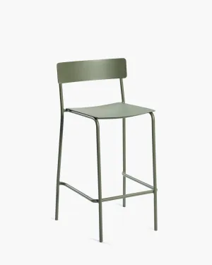 Bar stool aluminium eucalyptus green August