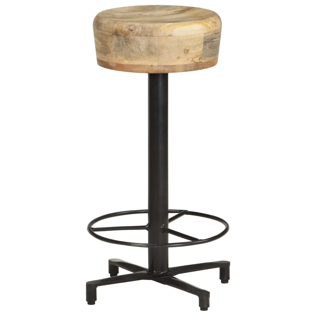 Bar Stools 2 pcs Solid Mango Wood