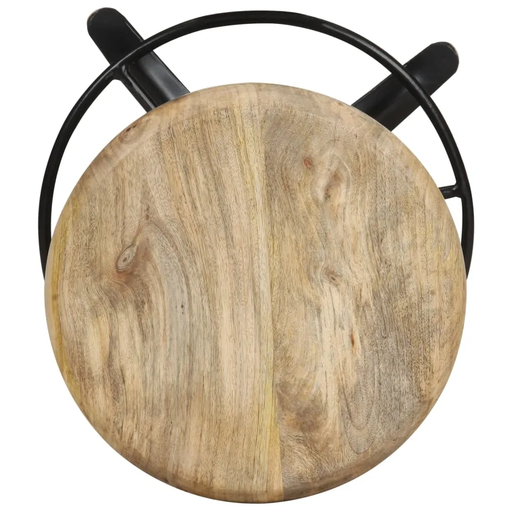 Bar Stools 2 pcs Solid Mango Wood