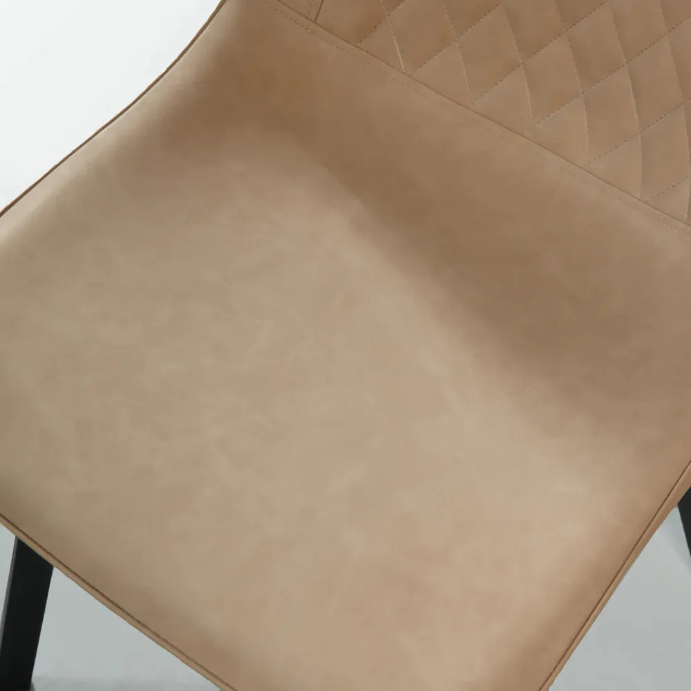 BERLIN - Brown Leather Dining Chair