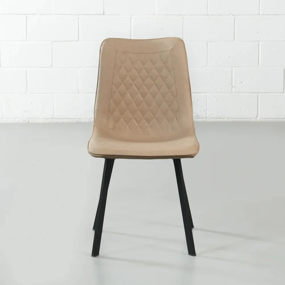 BERLIN - Brown Leather Dining Chair