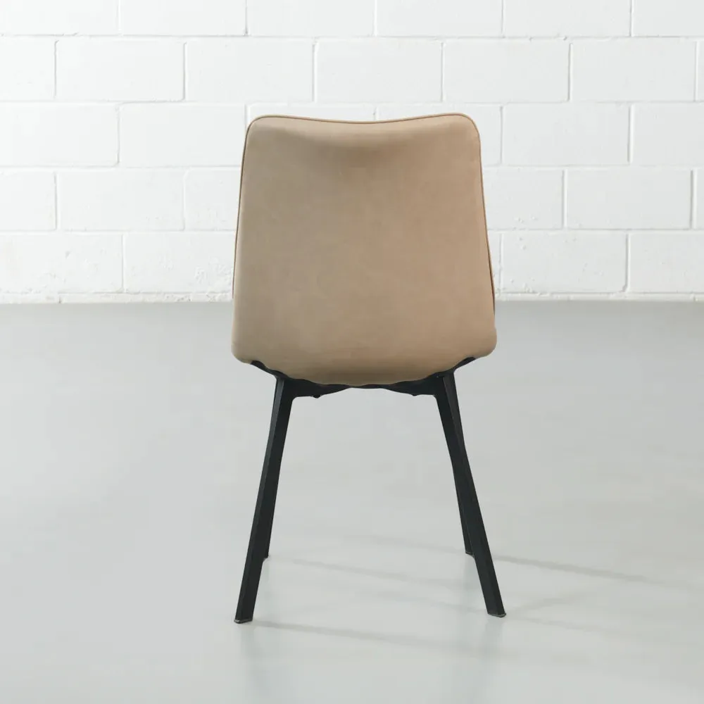 BERLIN - Brown Leather Dining Chair