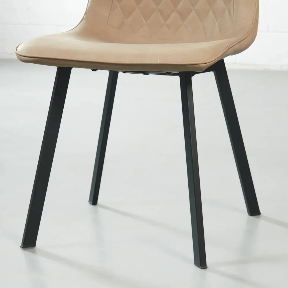 BERLIN - Brown Leather Dining Chair