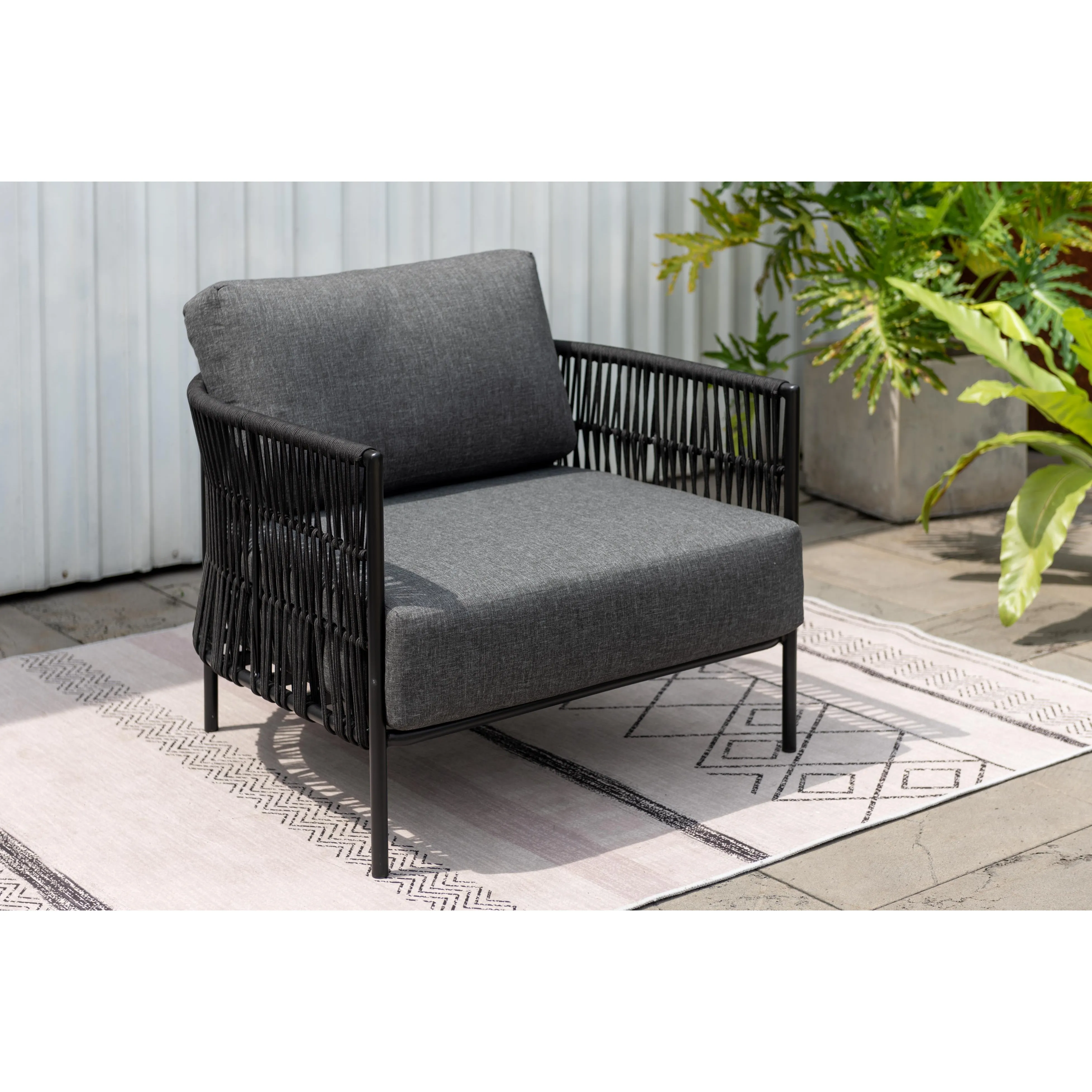 Black Rope Outdoor Seating Components