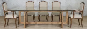 Bolton Glass Top & Duke 8 Seater Dining Set