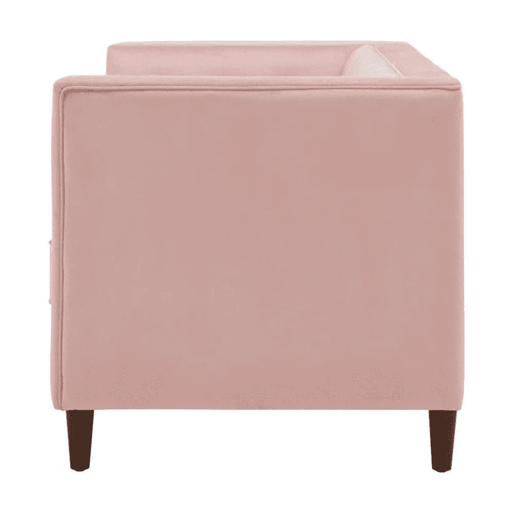 Brew Pink Suede Sofa or Loveseat with Pillows