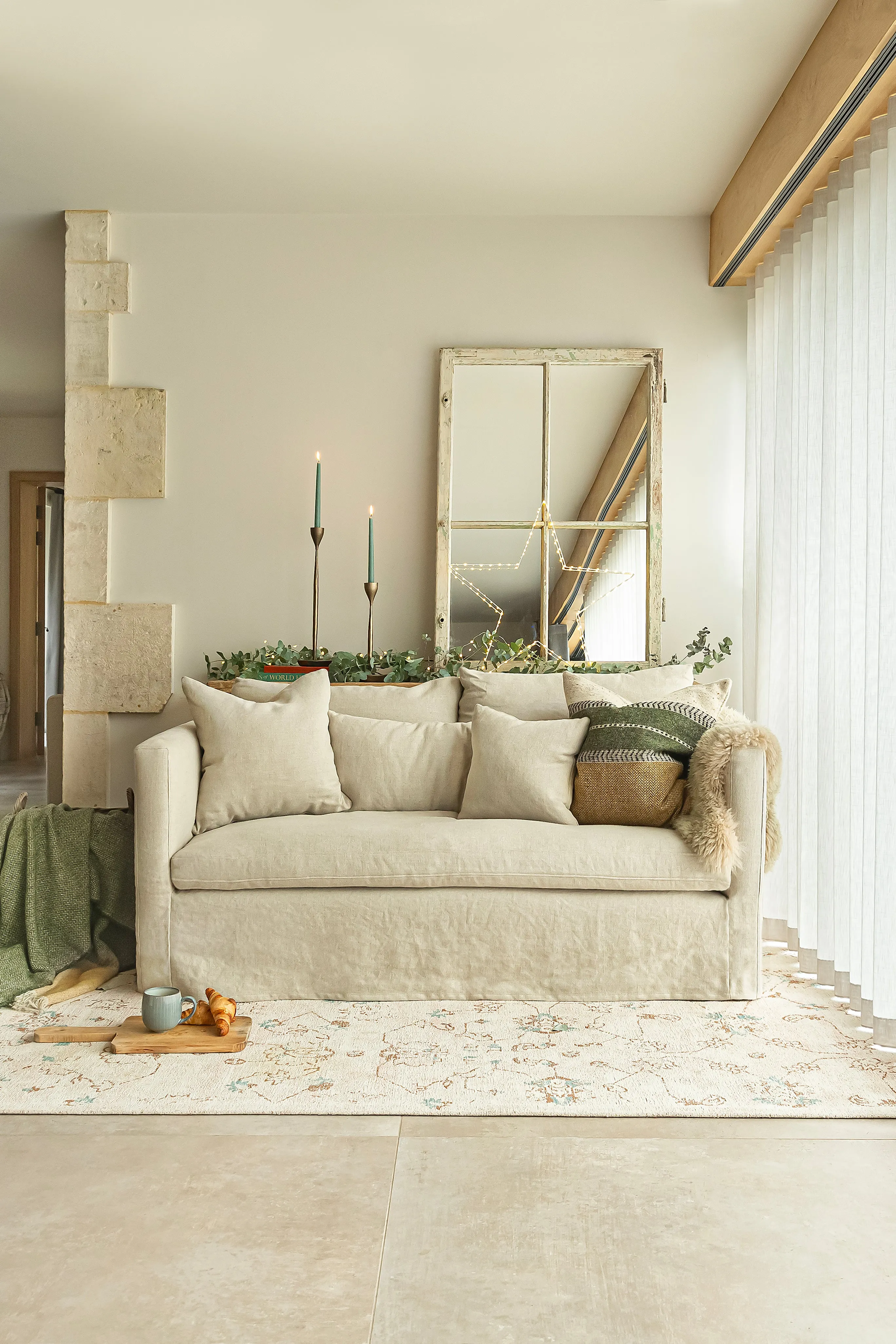 Burford 2 Seater Sofa - Slubby Linen