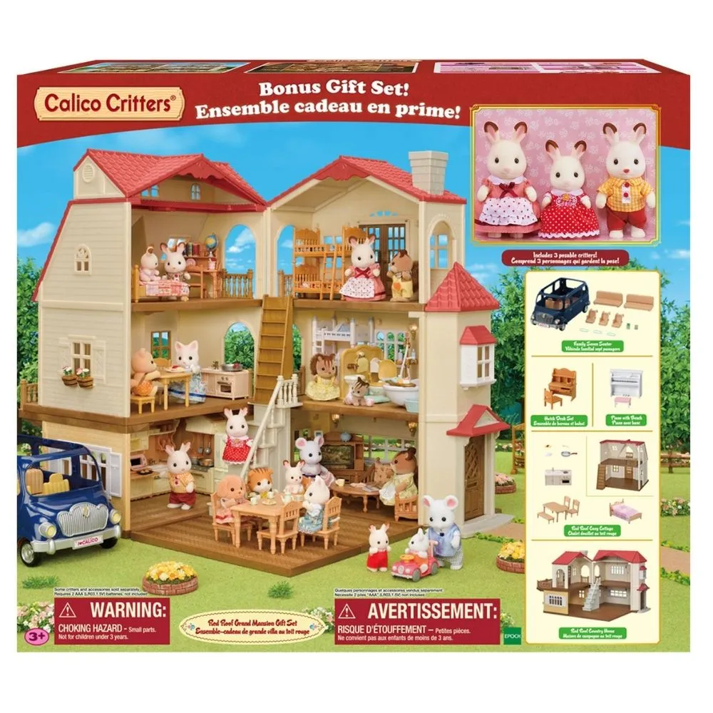 Calico Critters Red Roof Grand Mansion Gift Set