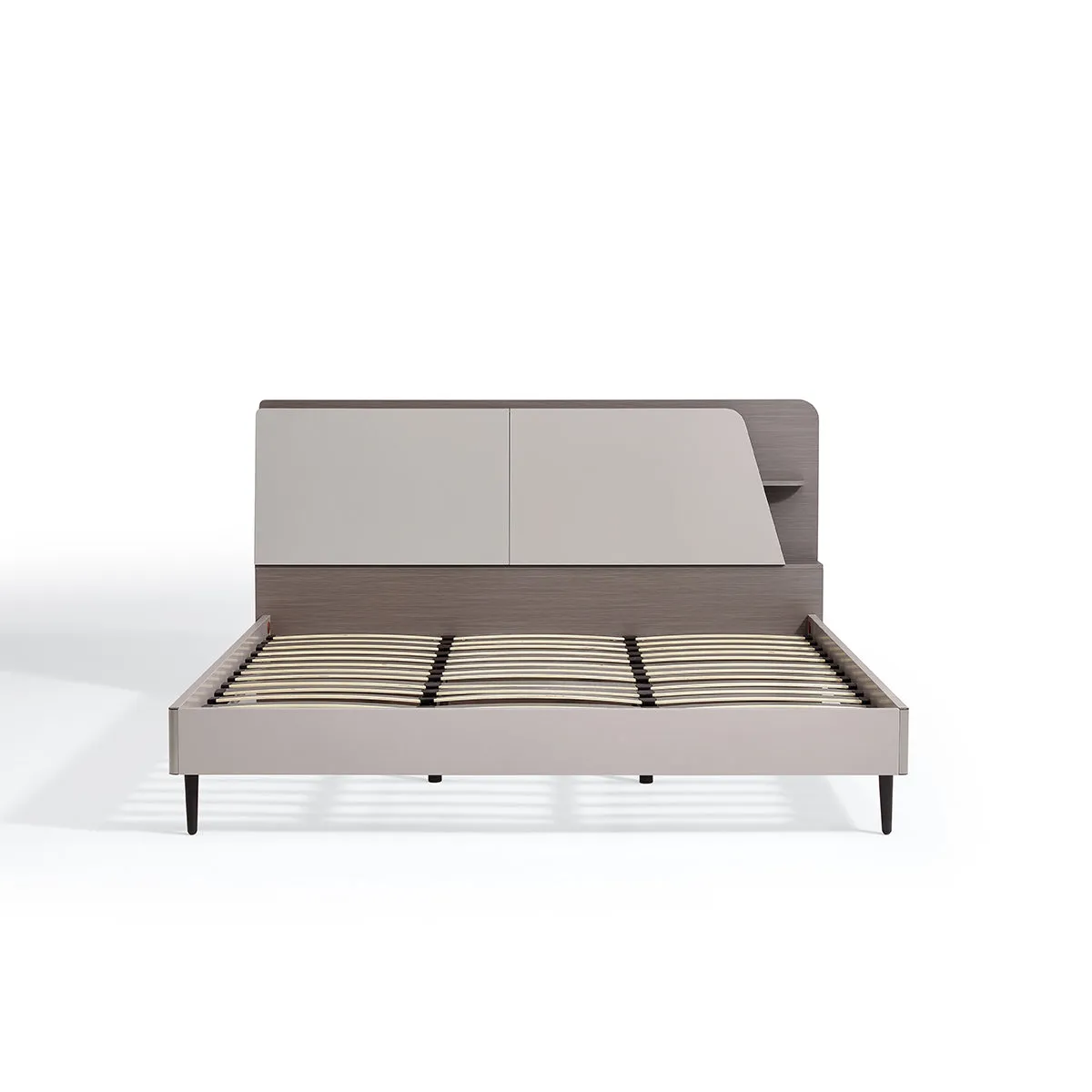 Cappuccino Taupe Bed with Mattress Set