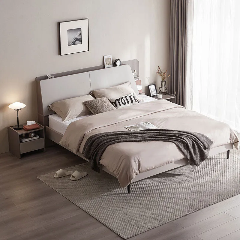 Cappuccino Taupe Bed with Mattress Set