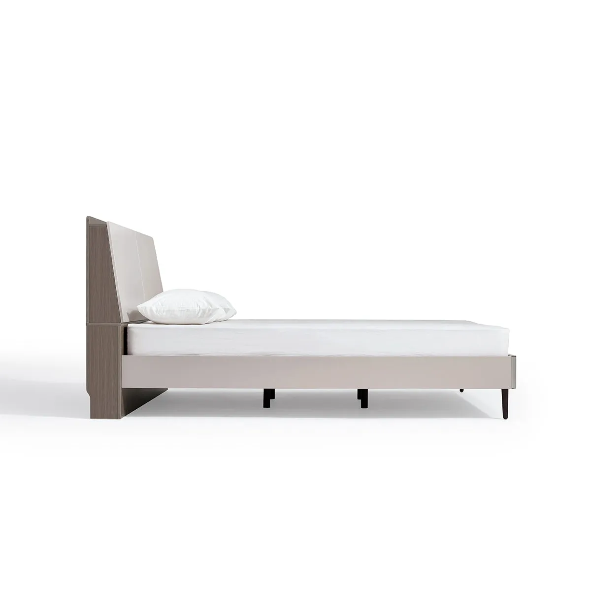 Cappuccino Taupe Bed with Mattress Set
