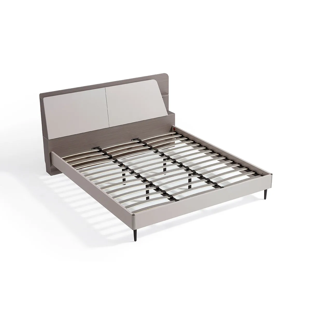 Cappuccino Taupe Bed with Mattress Set