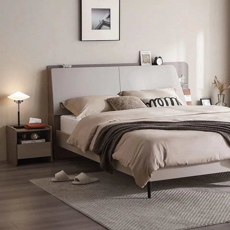 Cappuccino Taupe Bed with Mattress Set