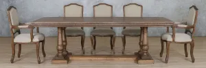 Charlotte Fluted Wood Top & Duke 8 Seater Dining Set