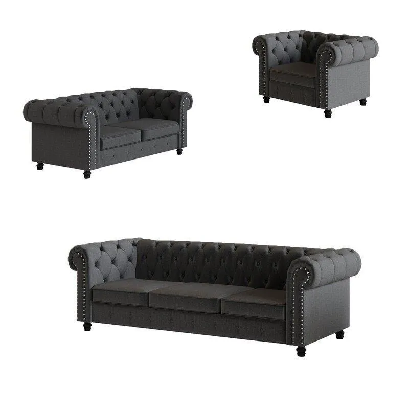 Chesterfield Destro Premium Living Room Sofa Set